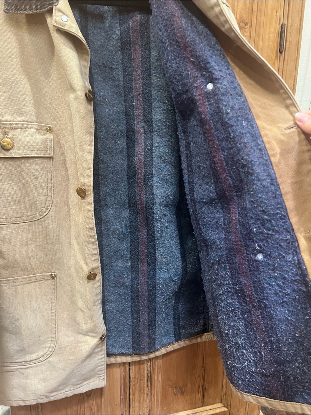 Vintage Carhartt Detroit Wool Lined Chore Coat - Picture 6 of 7